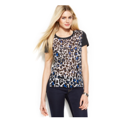 Michael Kors Leopard Print T-Shirt