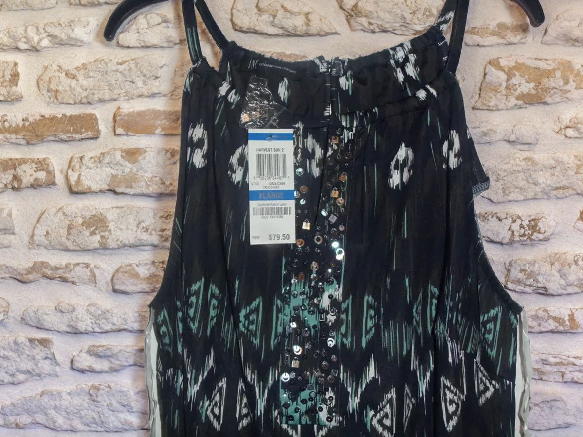 INC International Concepts Sleeveless Black Dress
