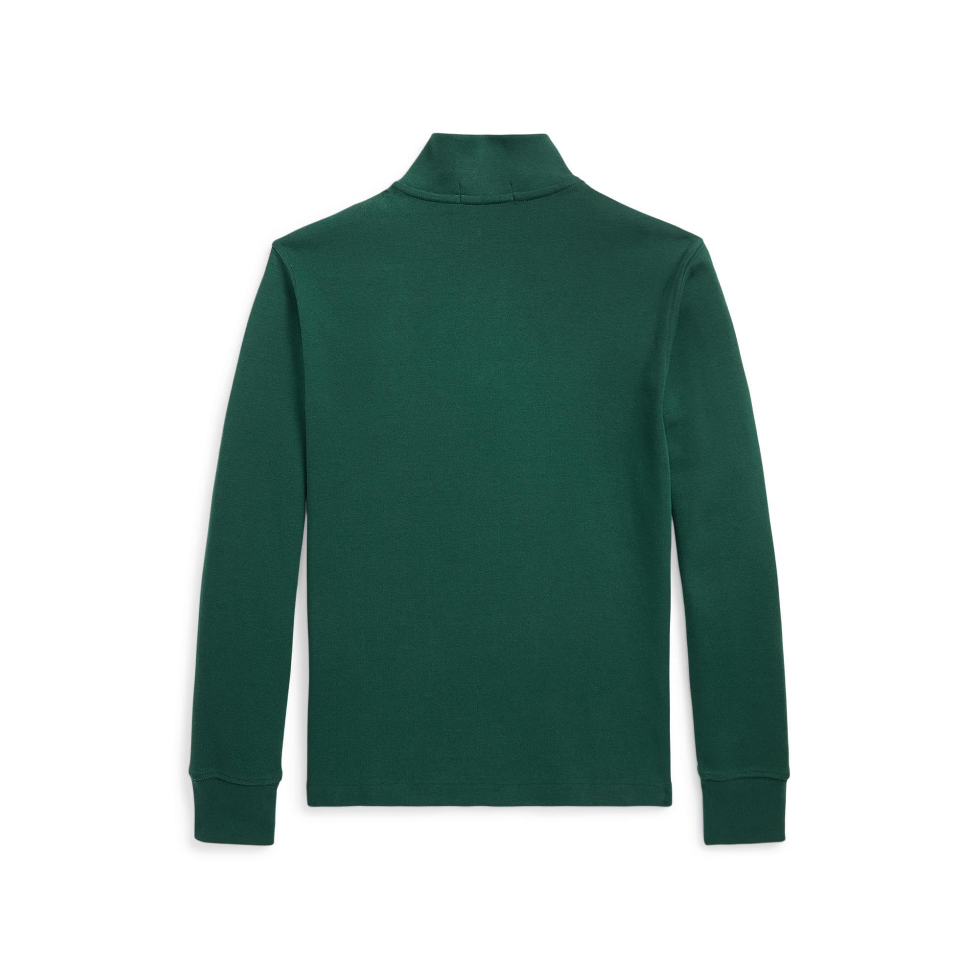 POLO RALPH LAUREN Kids Mens Kid's Cotton Interlock Quarter-Zip Pullover (Big Kids) Hunter Green Large