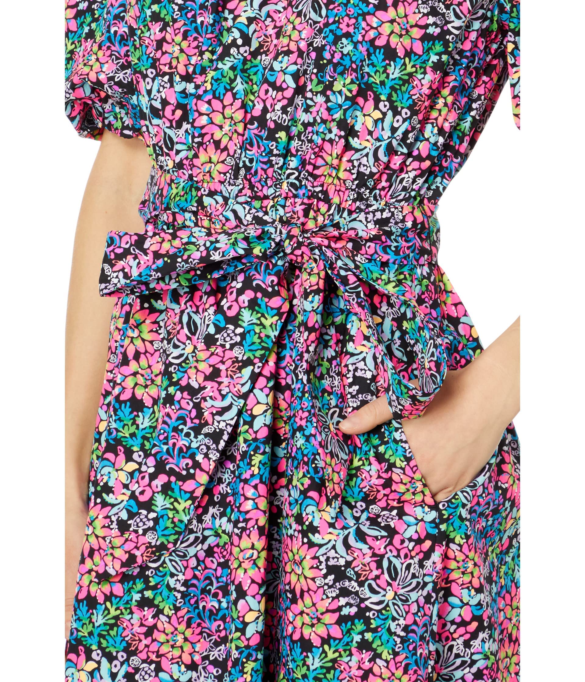 Lilly Pulitzer Tamie Off-The-Shoulder Dress Multi Feeling Fintastic XL