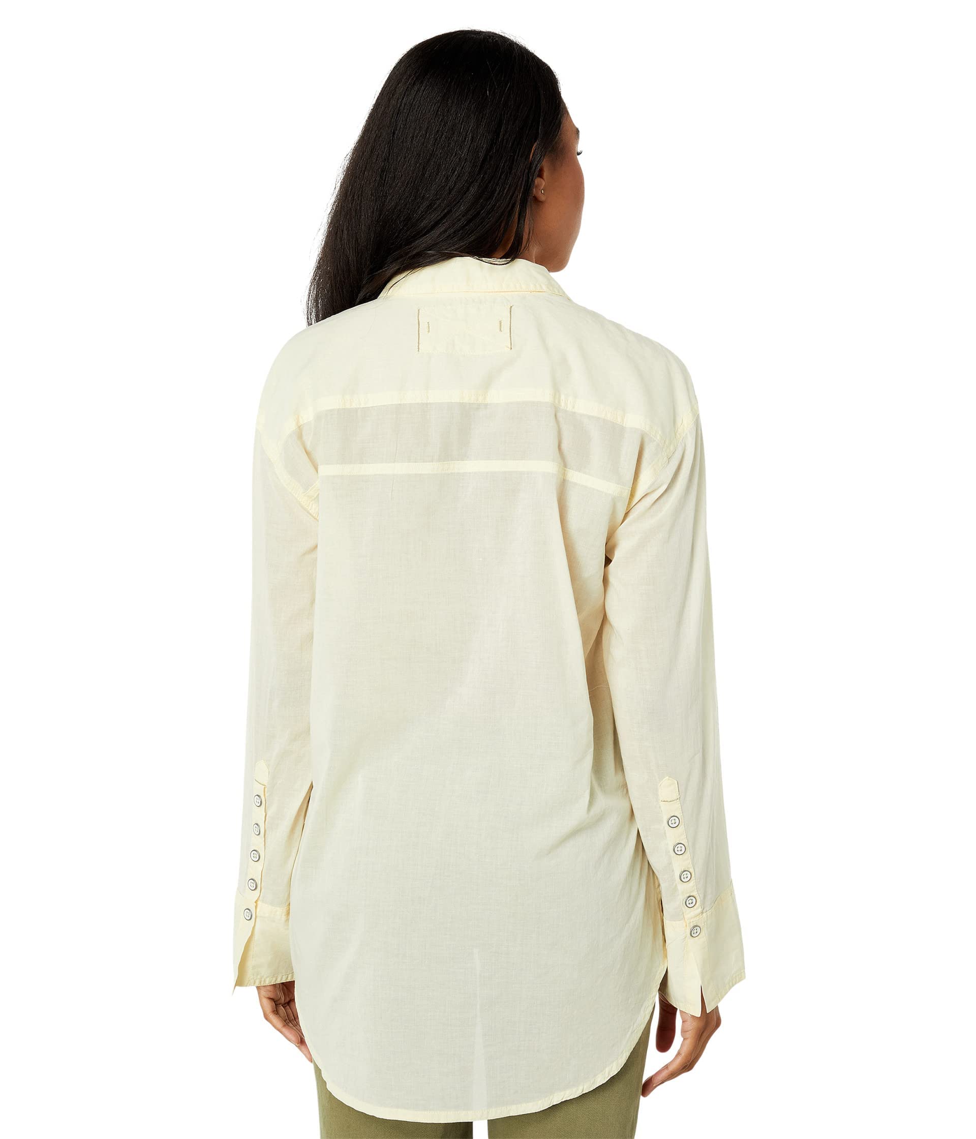 Women's Casual Cream Button-Up Shirt