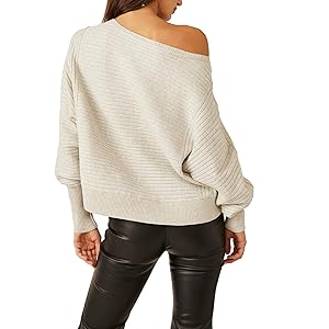 Free People Sublime Pullover White Heather XS 