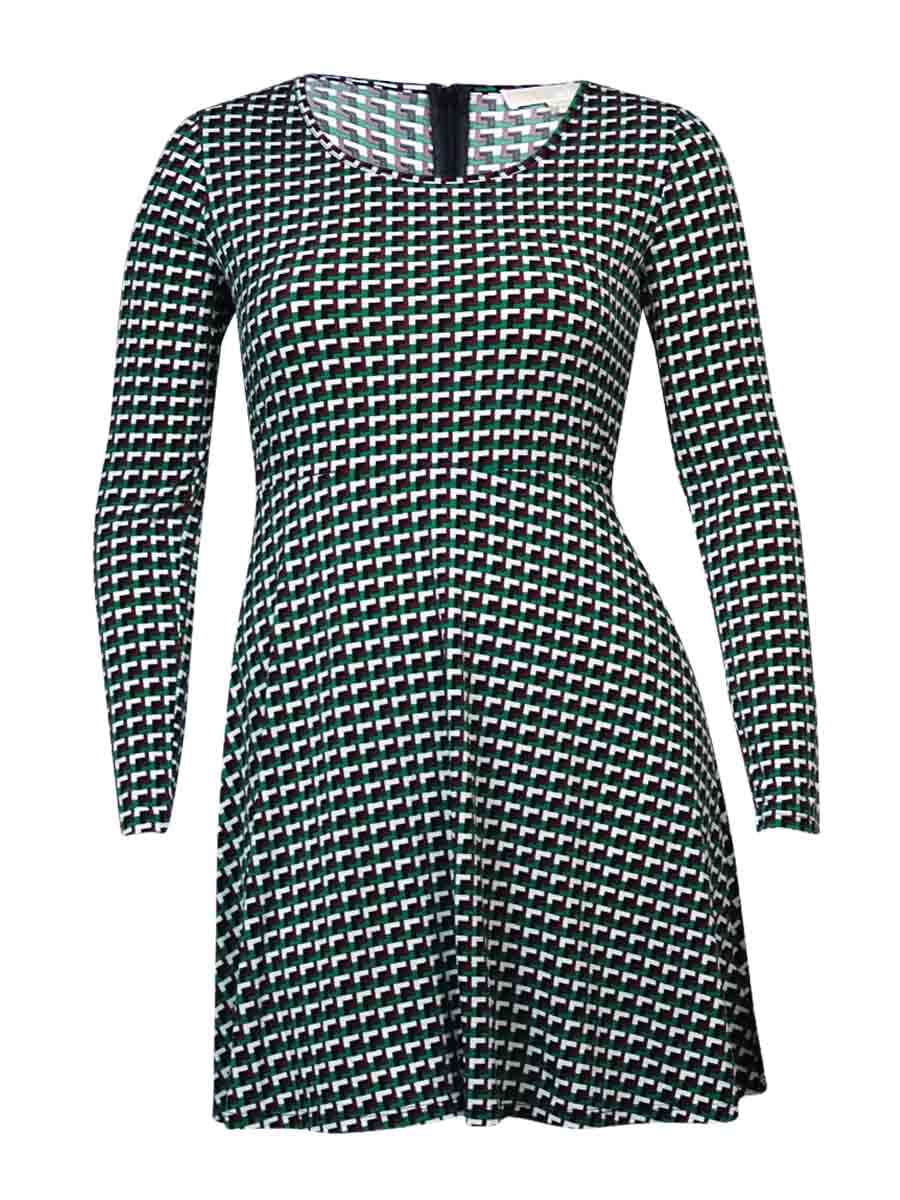 Michael Kors Women's Stretchy Jersey Fit Flare Dress (S, Palmetto Green)