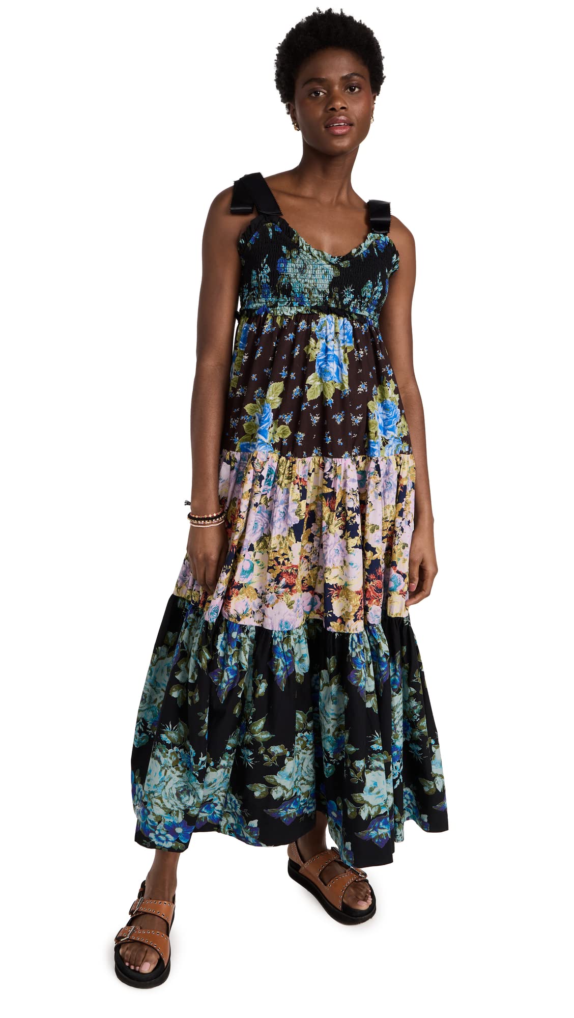 Free People Women's Bluebell Maxi Dress, Cool Combo