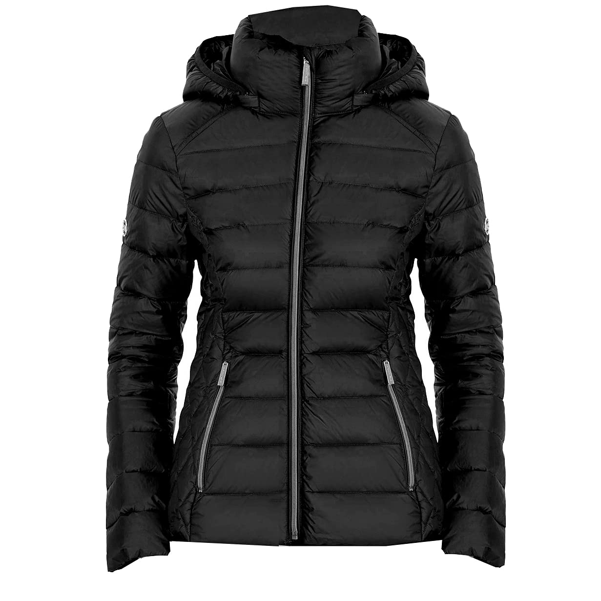 Michael Michael Kors Women's Black Hooded Down Packable Jacket Coat with Removable Hood