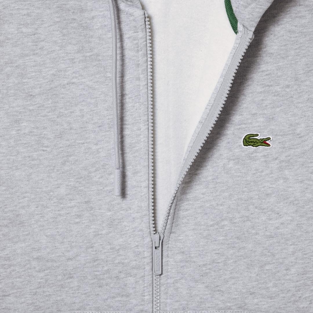 Lacoste Gray Zip-Up Hoodie