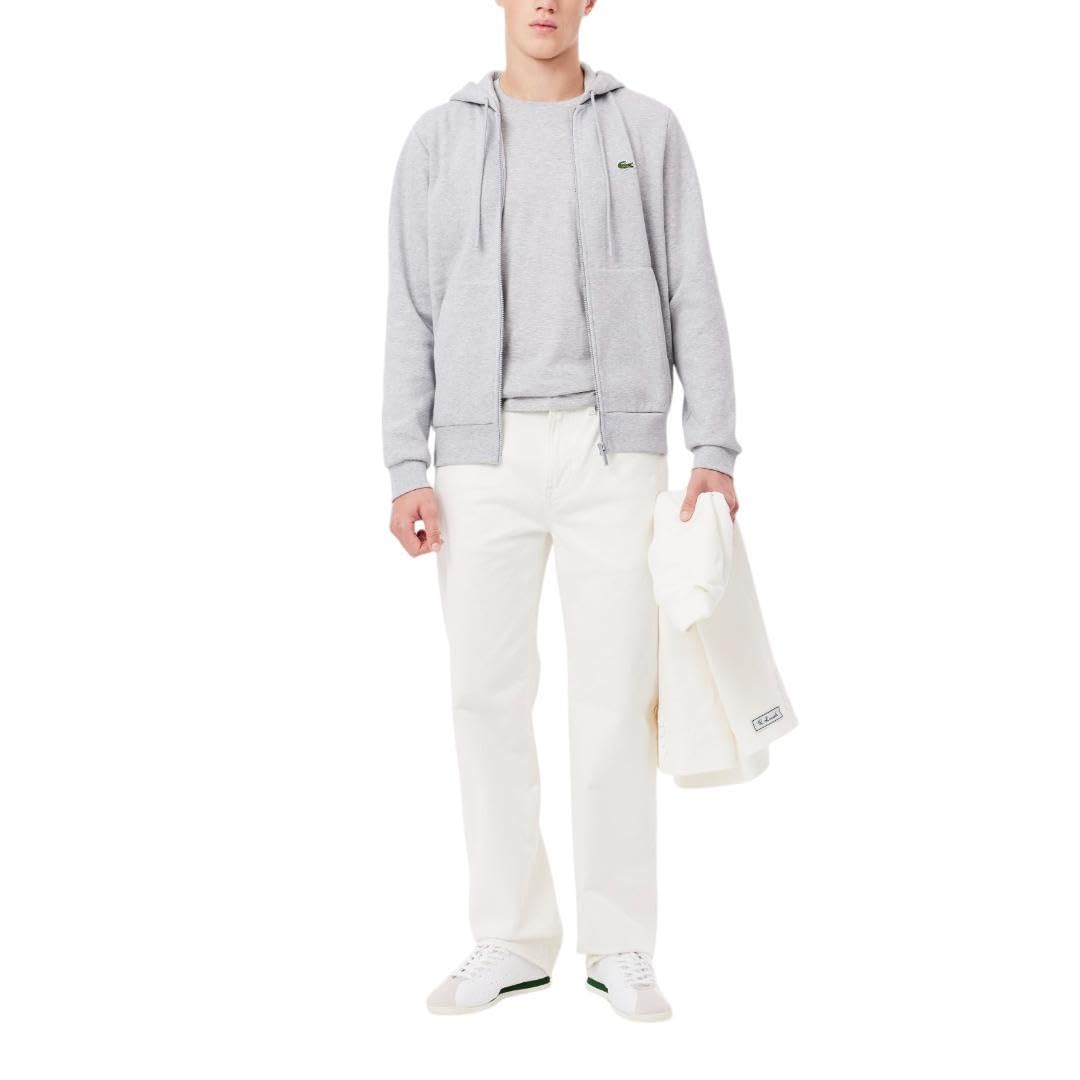 Lacoste Gray Zip-Up Hoodie