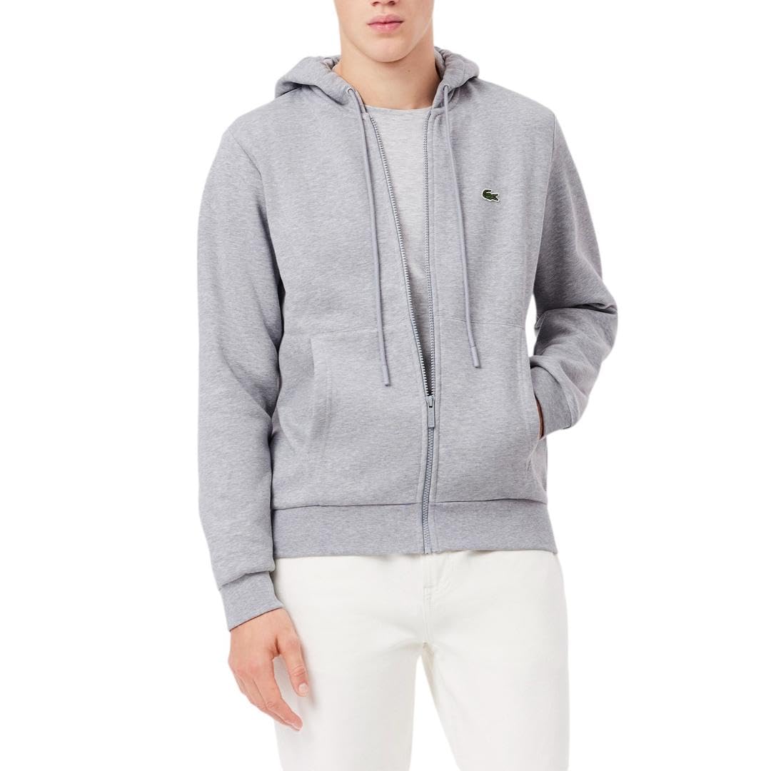 Lacoste Gray Zip-Up Hoodie