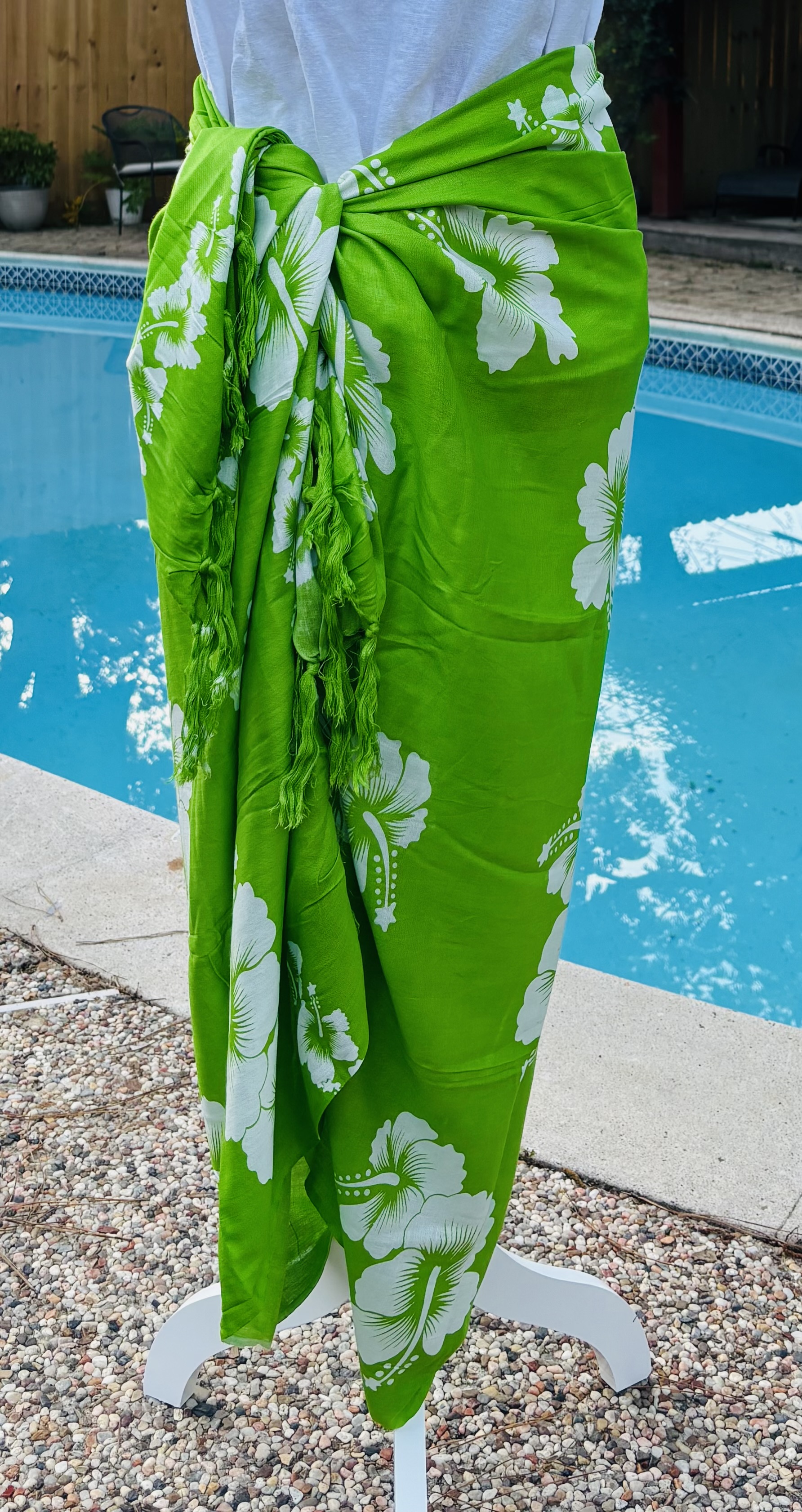 White Hibiscus Sarongs