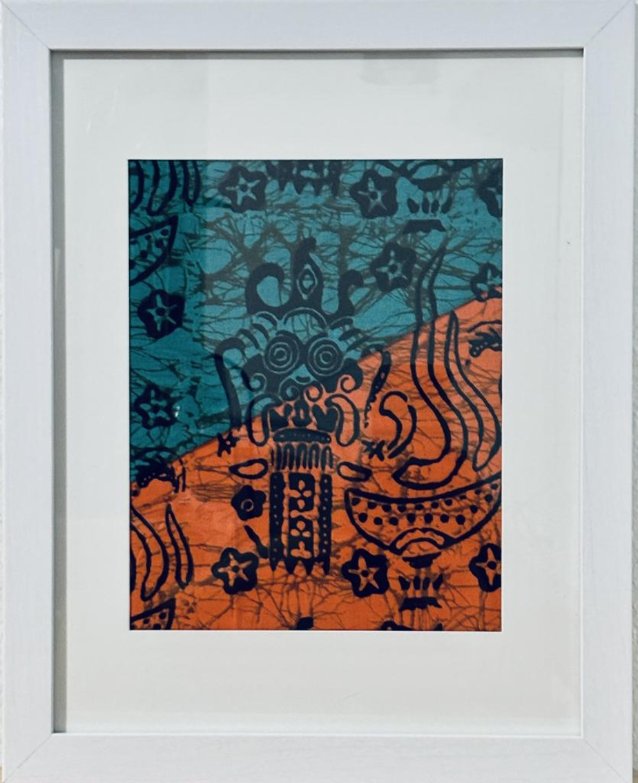 Framed Batik Abstract Artwork
