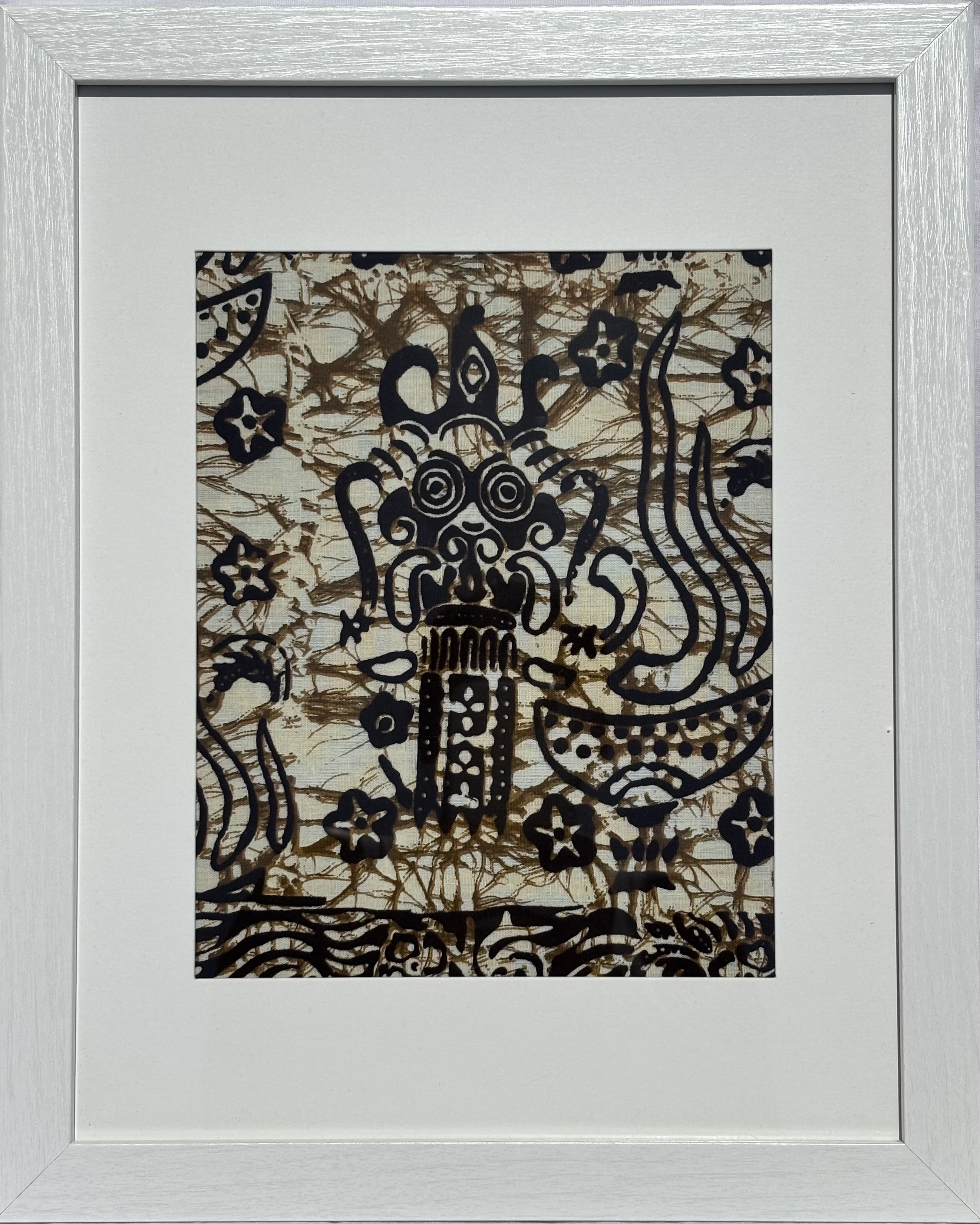 Framed Batik Abstract Artwork