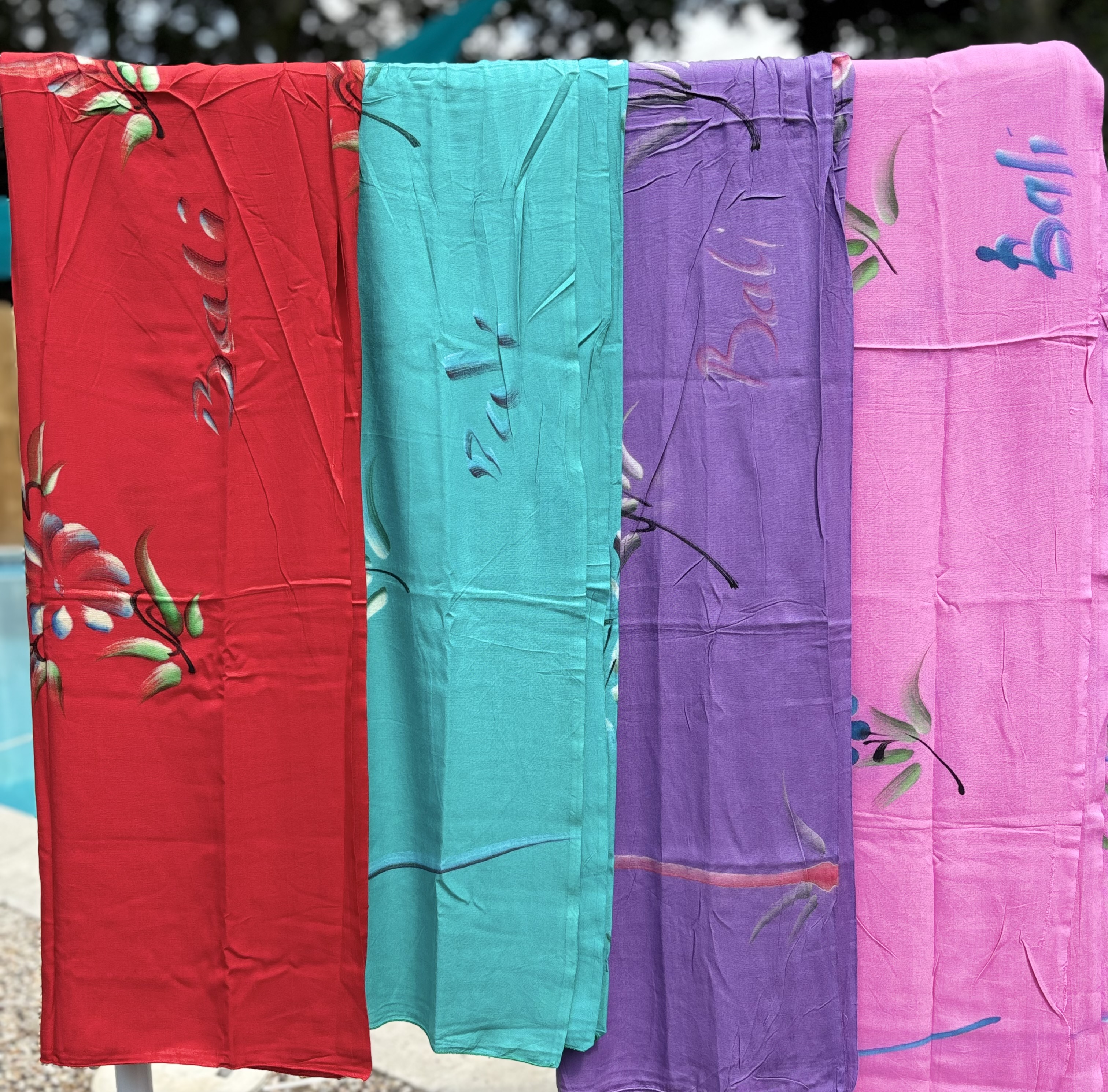 Hand-painted Floral BALI Sarongs