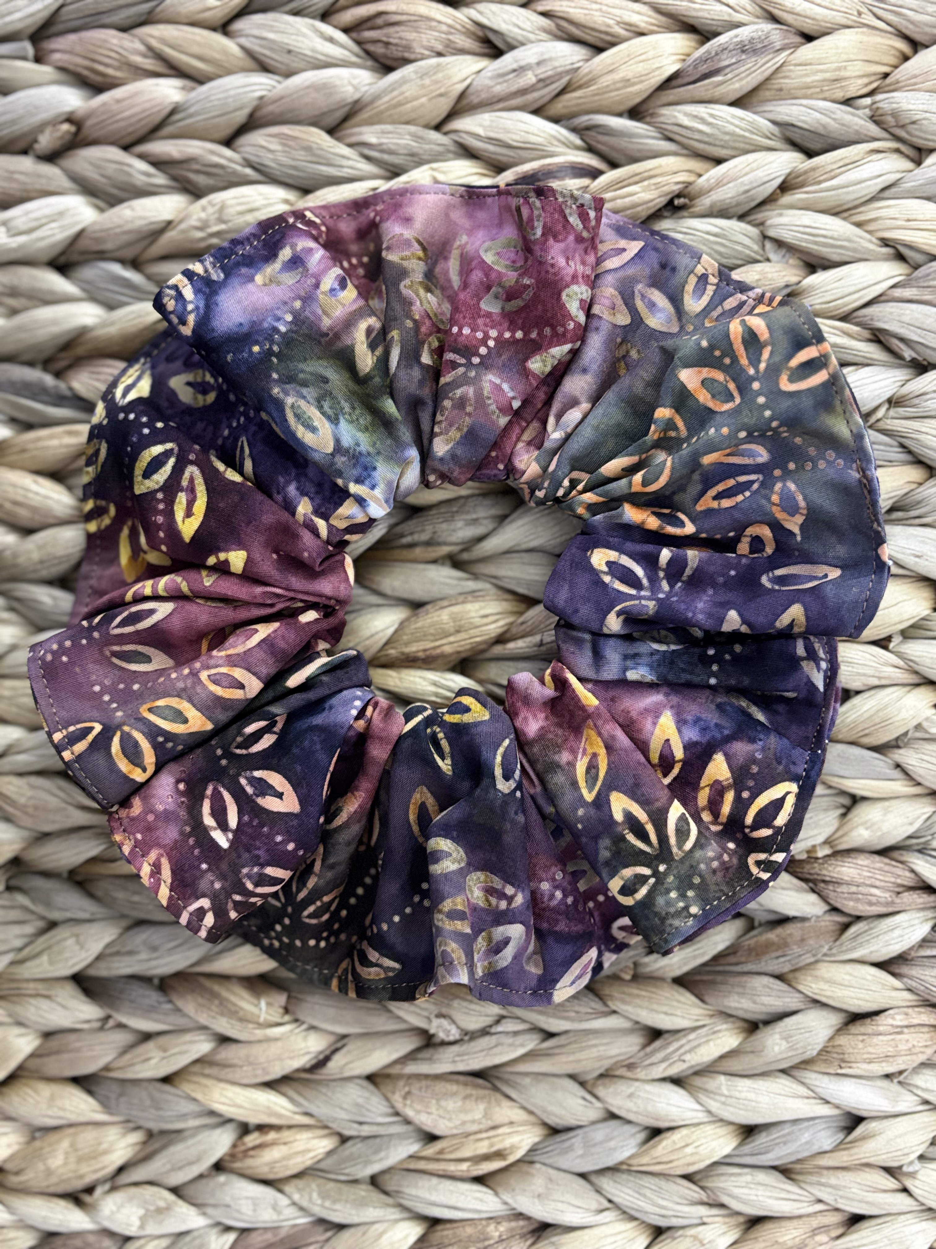 Modern Batik patterned Hair Scrunchies
