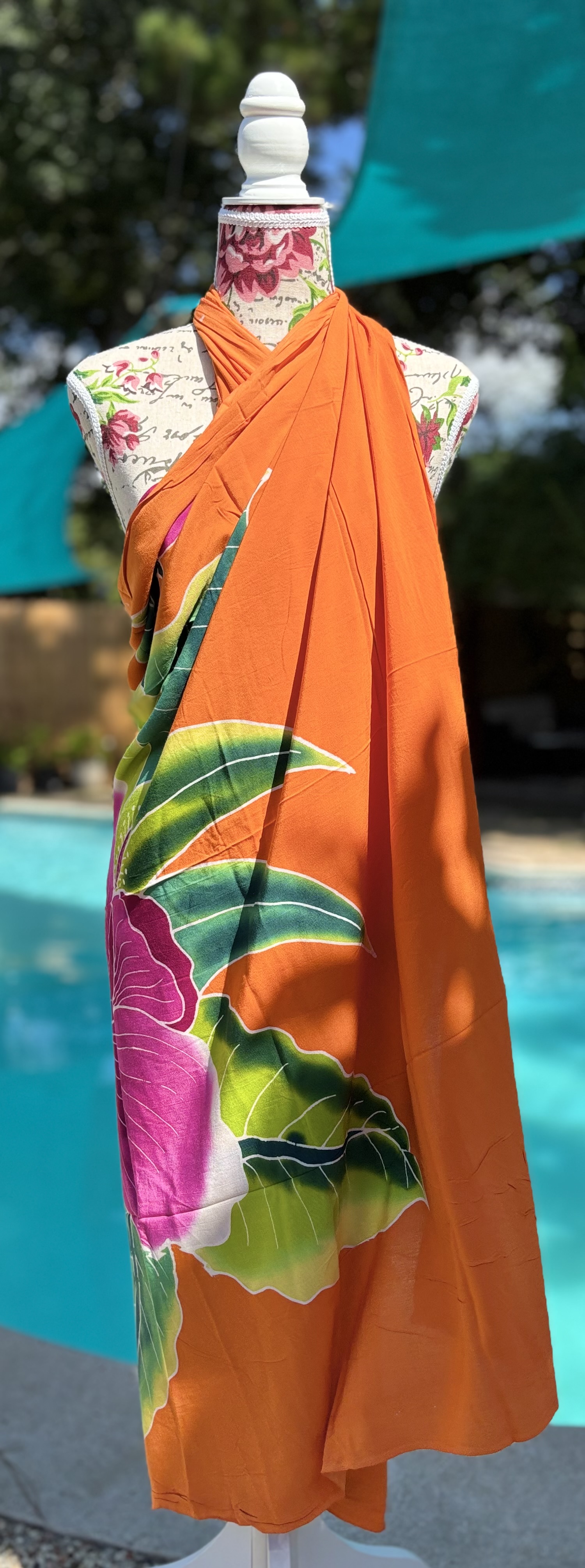 Hand-painted Floral PAREO