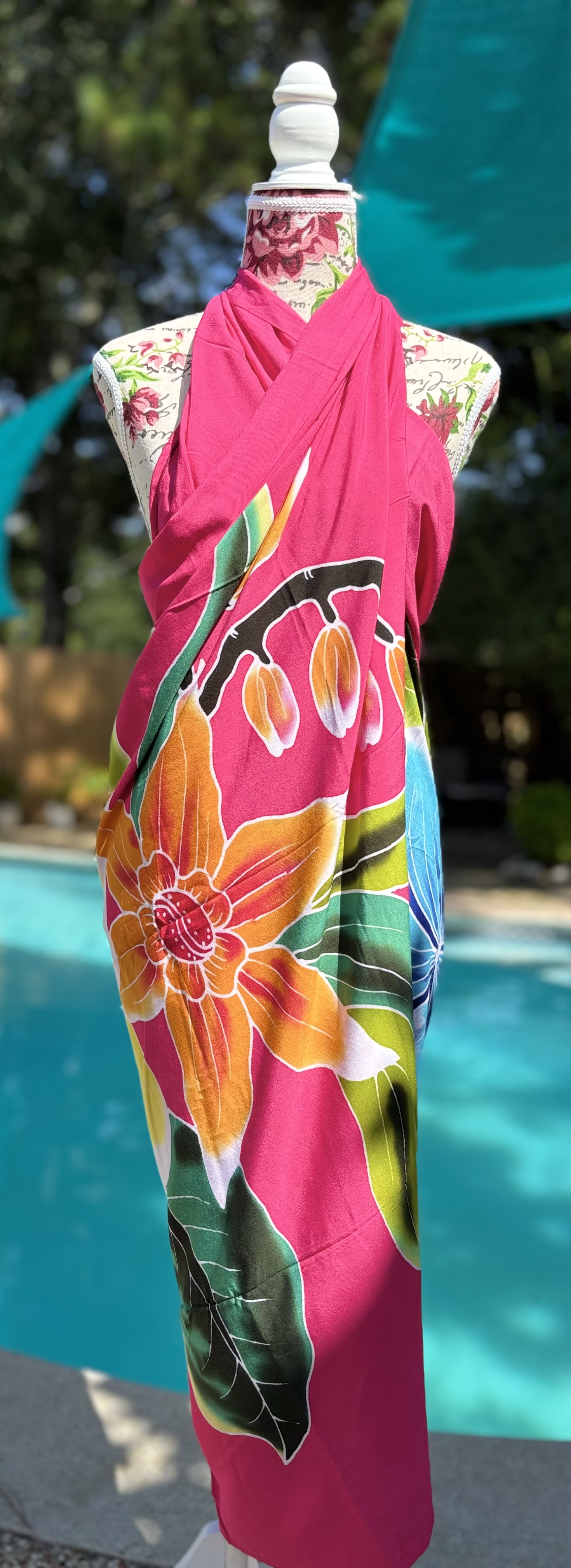 Hand-painted Floral PAREO