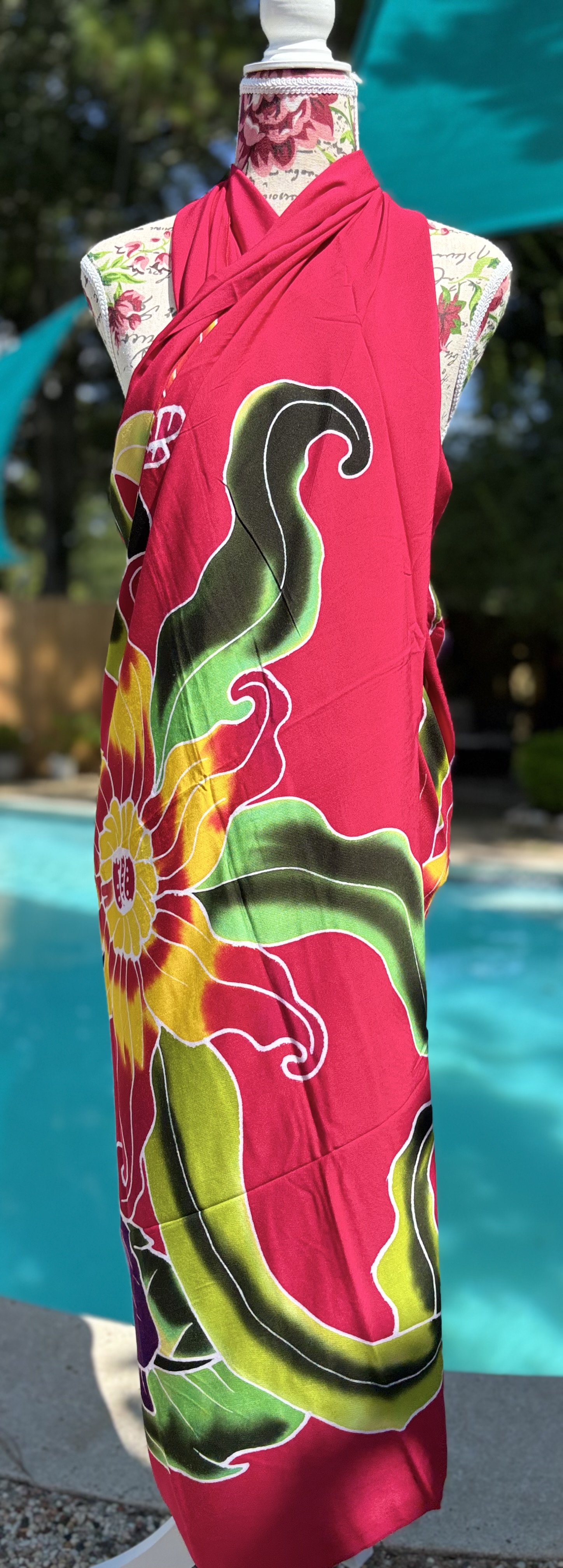 Hand-painted Floral PAREO