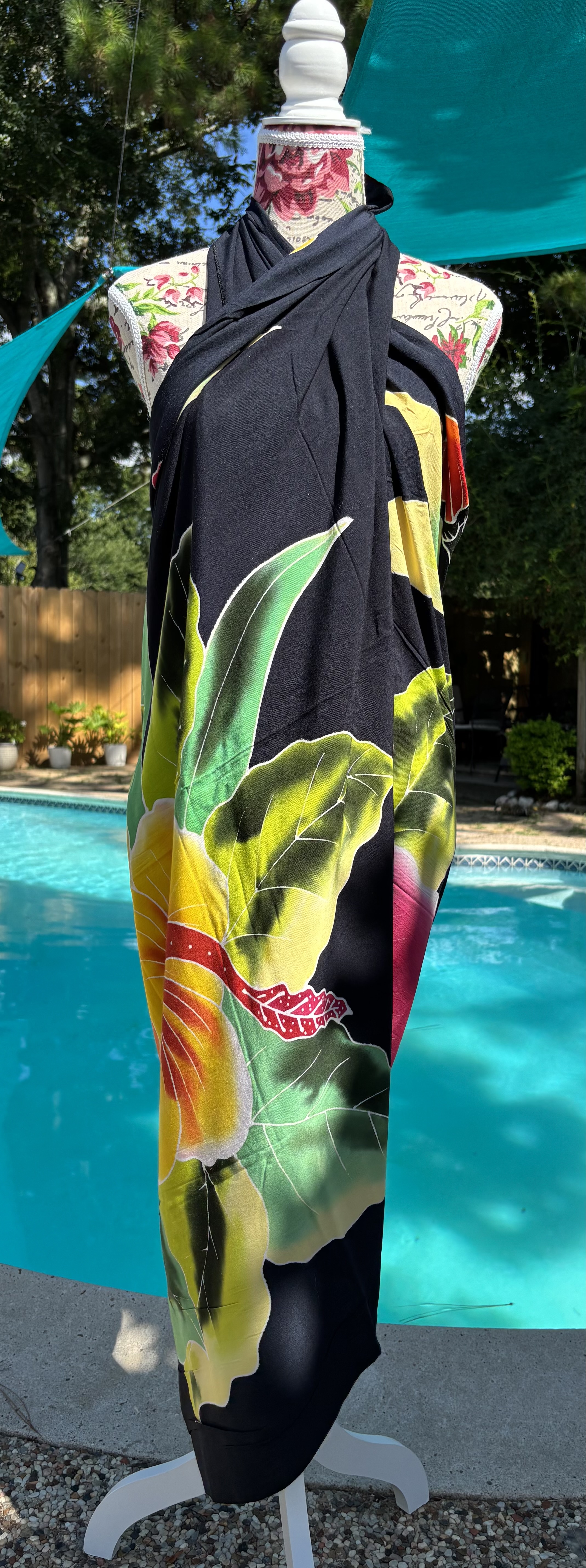 Hand-painted Floral PAREO 