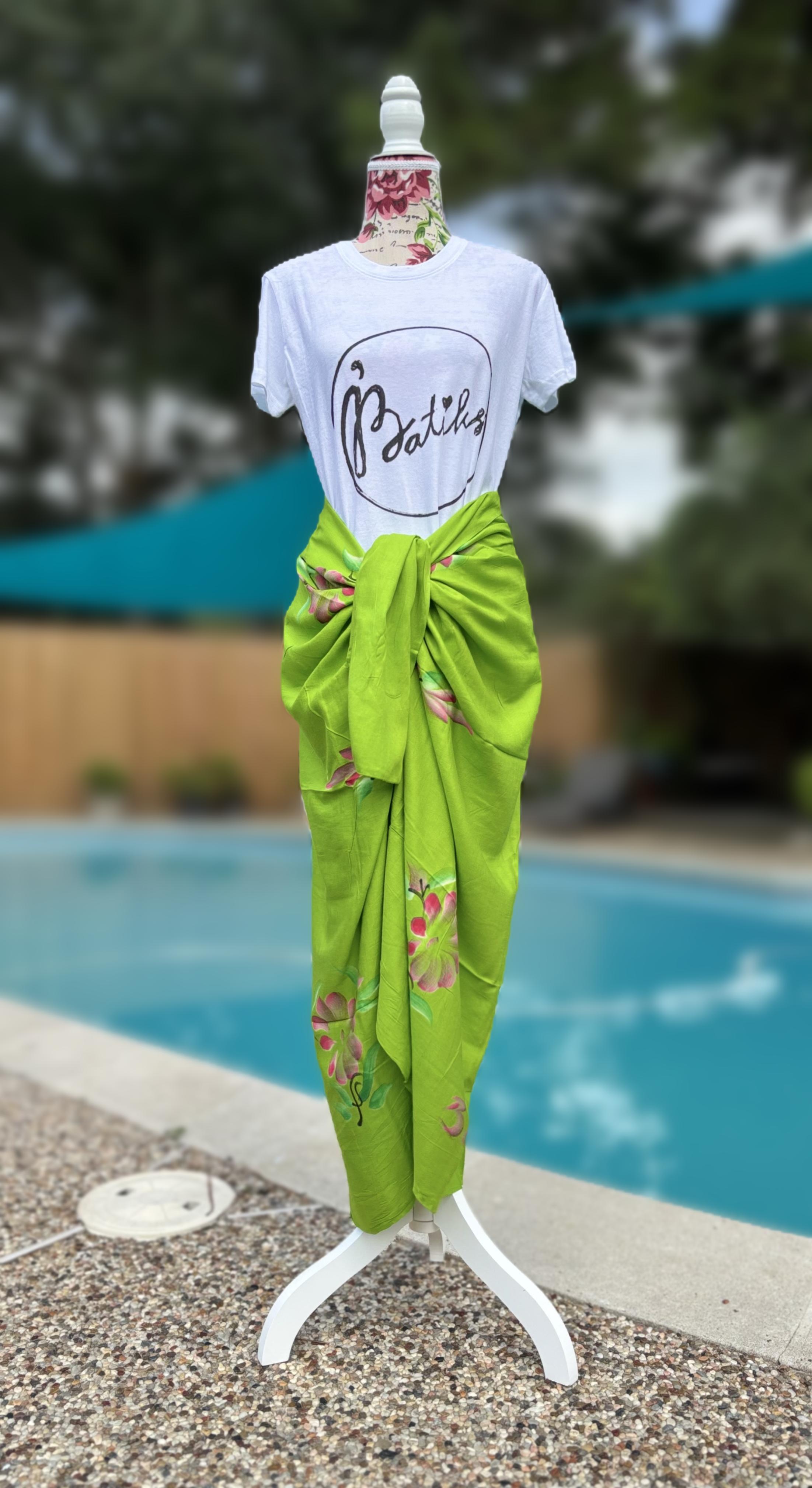 Hand-painted Floral BALI Sarongs