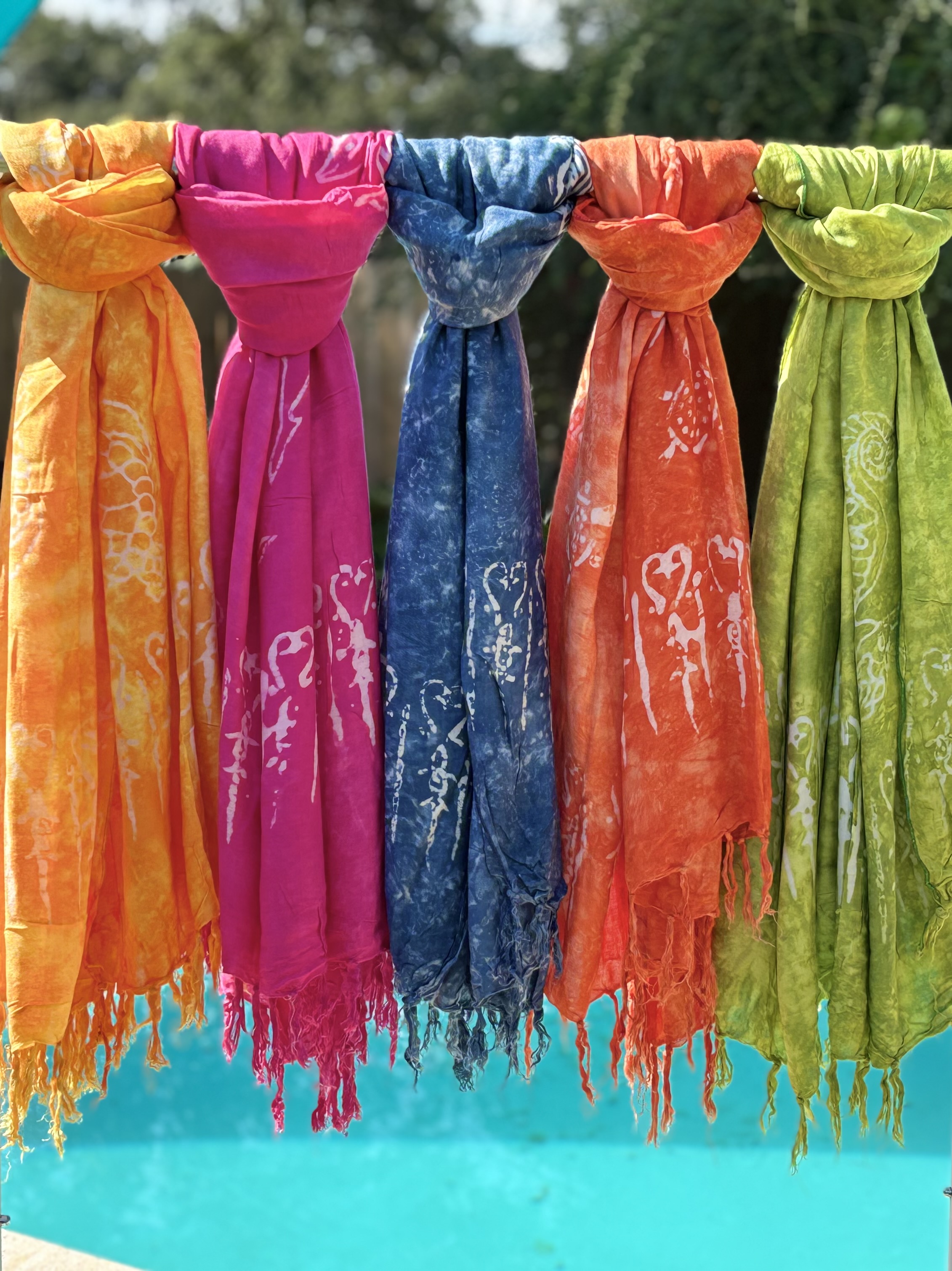 Colorful Batik Scarves / Sarongs