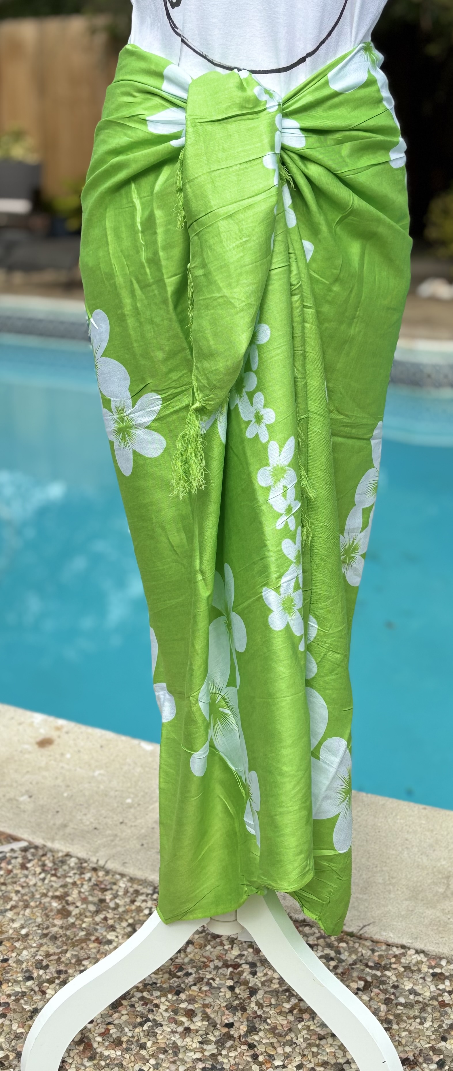 Colorful Plumeria Beach Sarong 