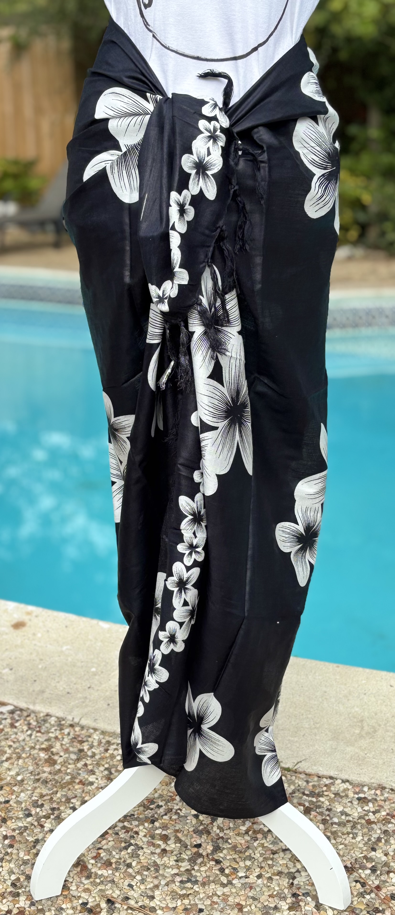 Colorful Plumeria Beach Sarong 