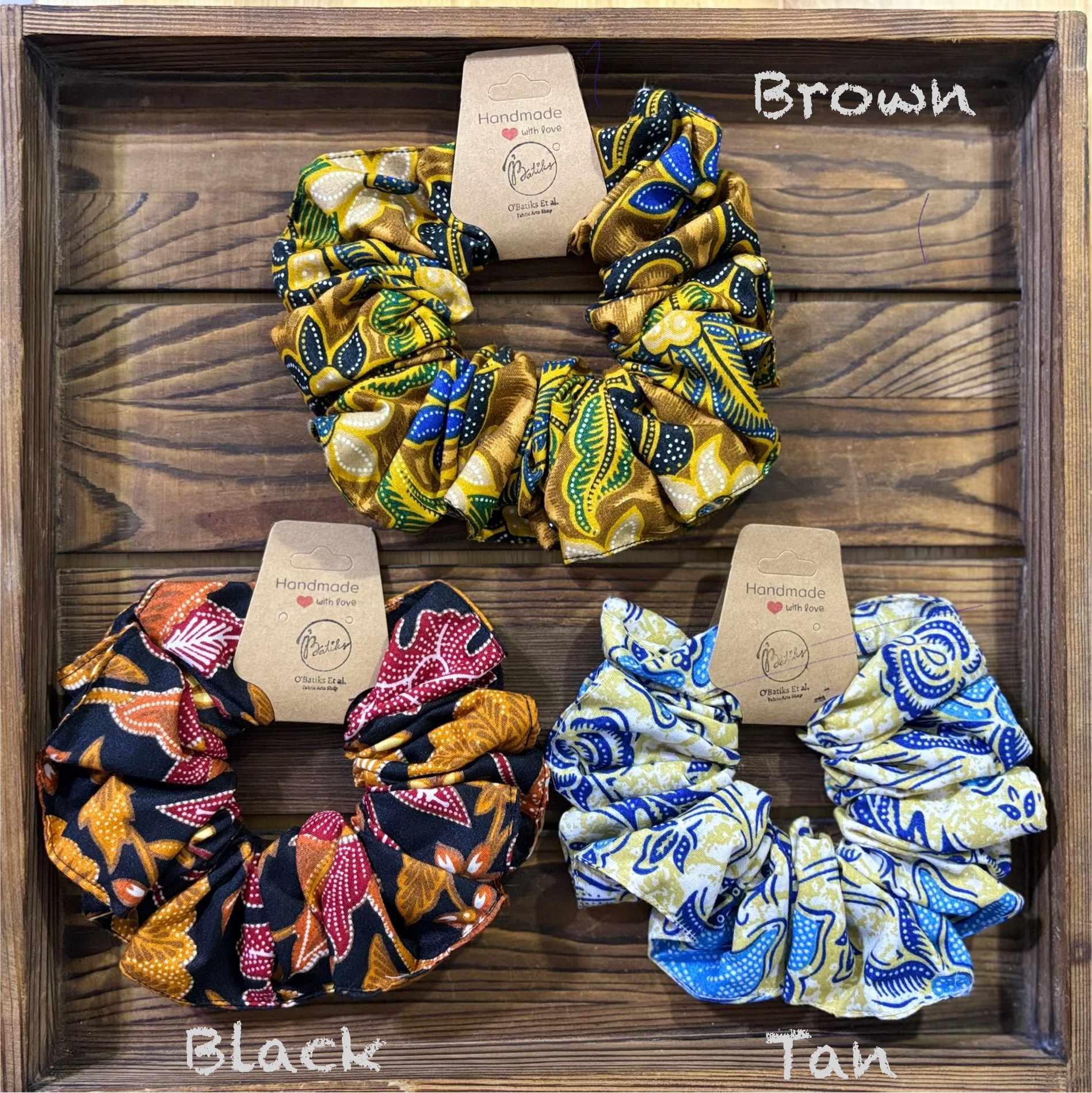 Java batik design Scrunchies