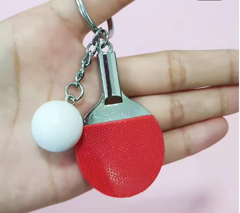 Mini Ping Pong Paddle Keychain