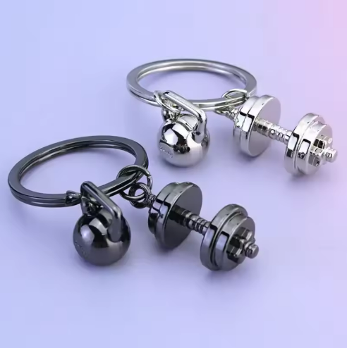 Dumbbell Keychain Set