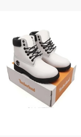 Timberland White and Brown Boots