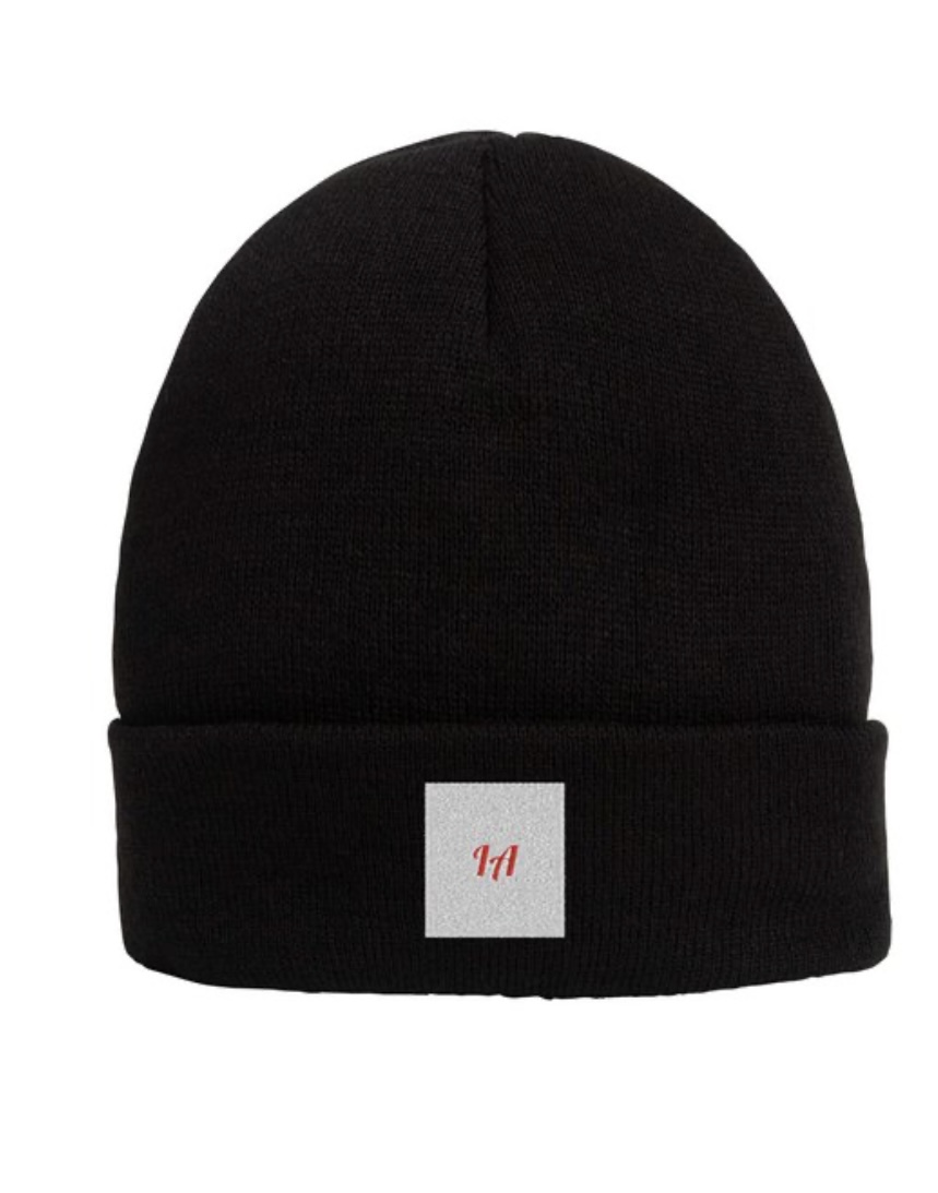 Black Knit IA Beanie