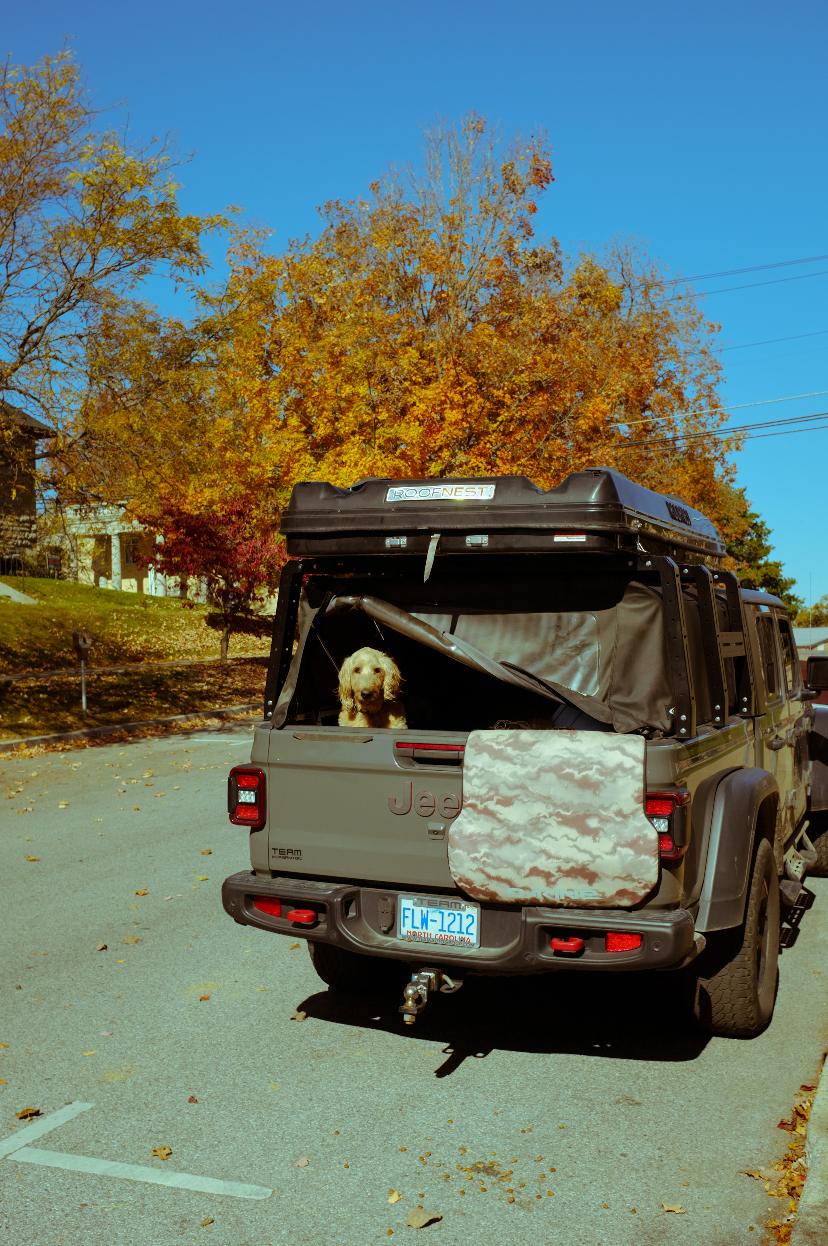 SUV with Rooftop Tent