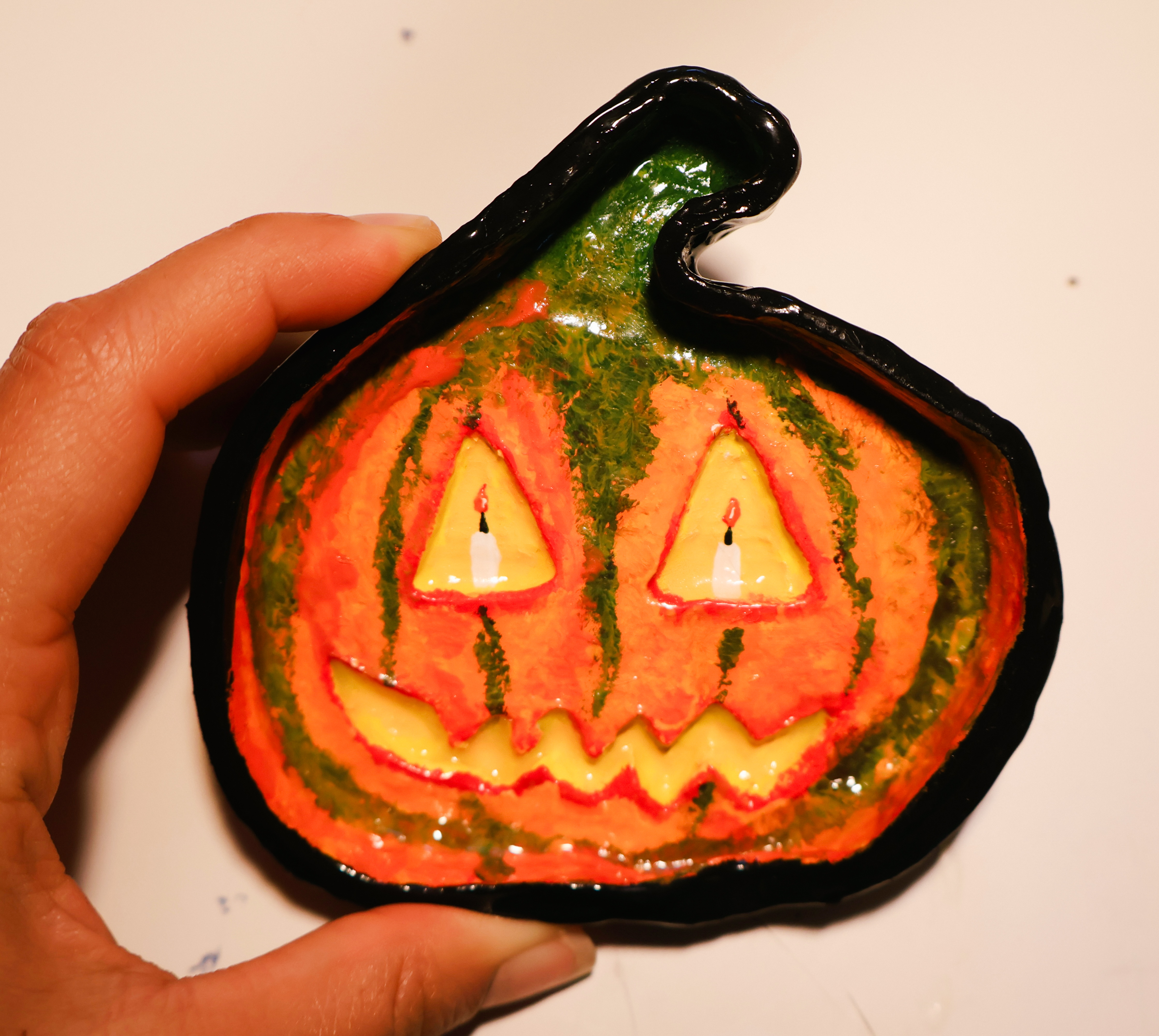 Handmade Pumpkin Ring Dish