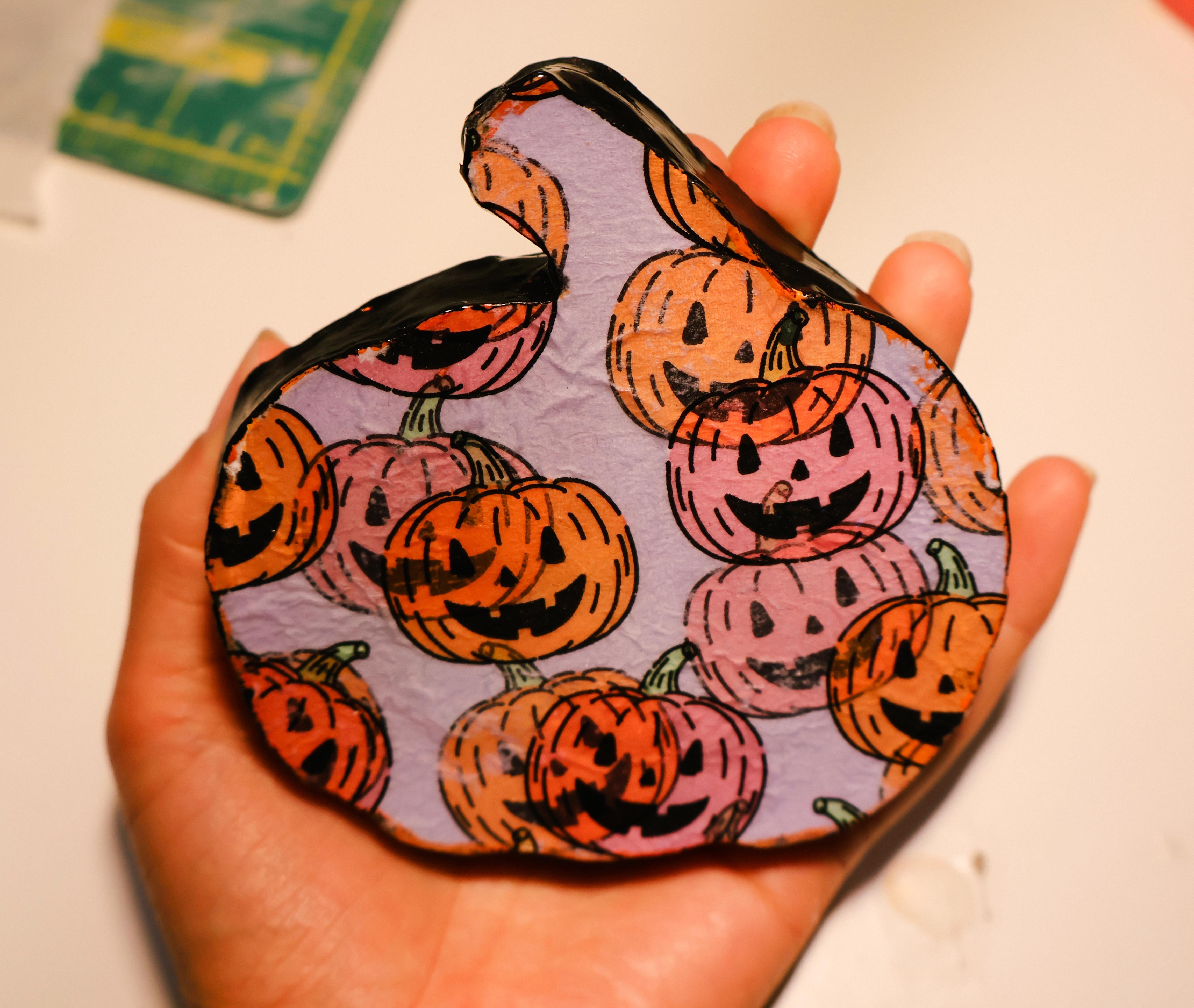 Handmade Pumpkin Ring Dish