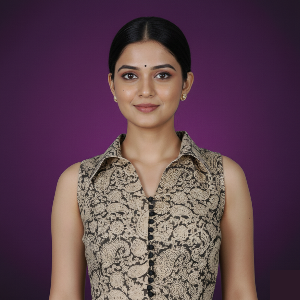 Classic Paisley Sleeveless Blouse