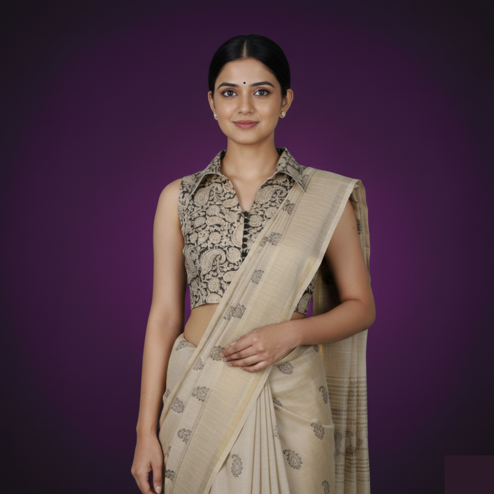 Classic Paisley Sleeveless Blouse