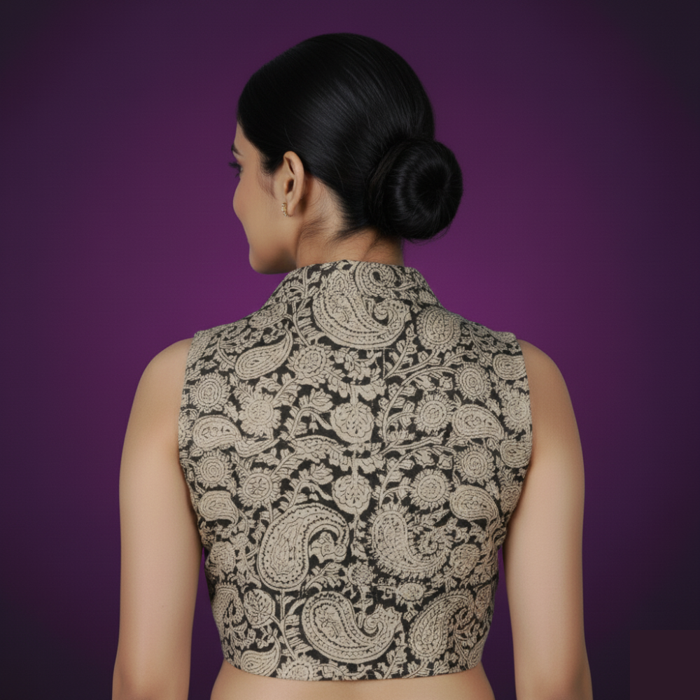 Classic Paisley Sleeveless Blouse