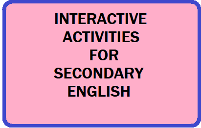 Interactive English Activities for Secondary Classroom