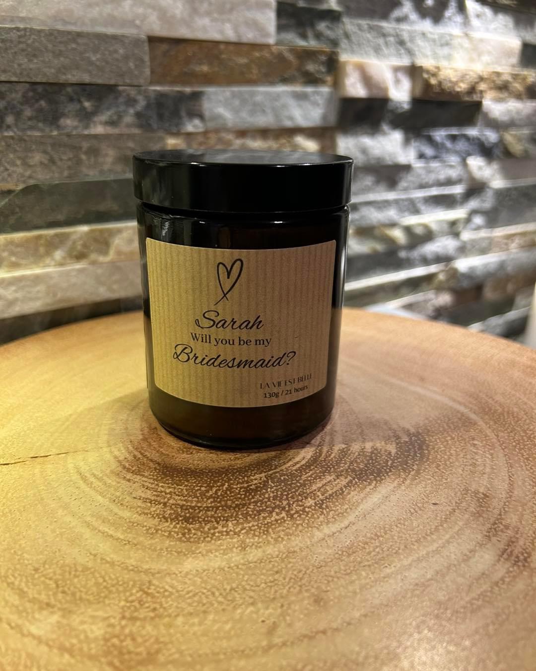 Bridesmaid Proposal Candle