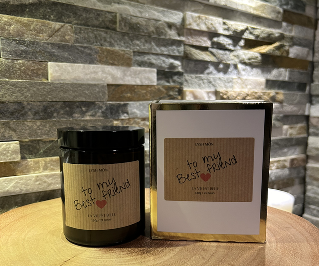 To my best friend candle