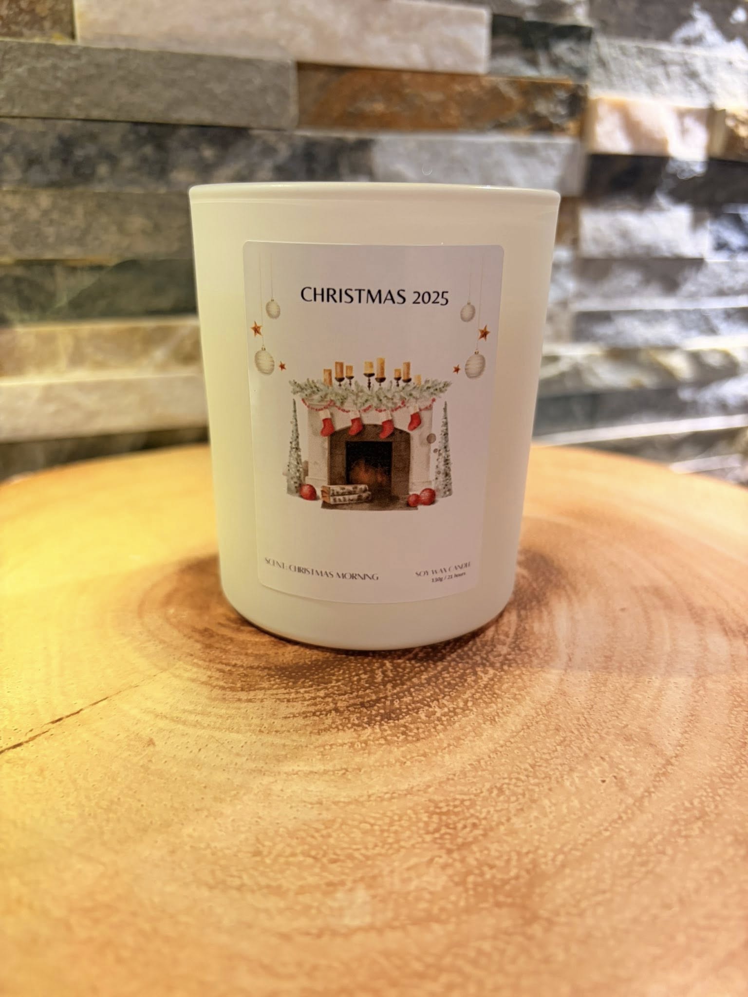 Christmas Fireplace Soy Wax Candle