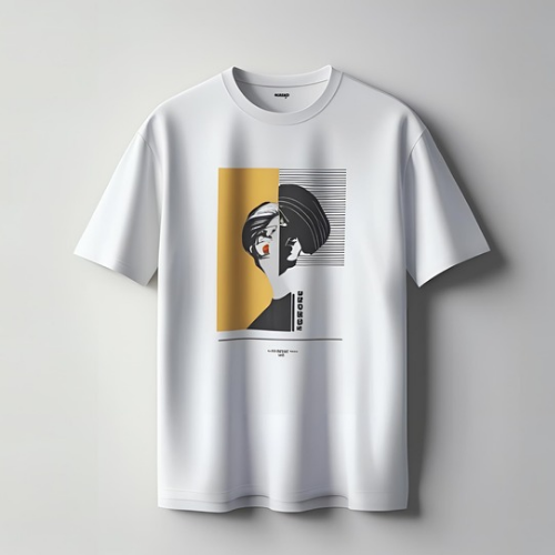 Modern Art T-Shirt Create T Shirt with White Colour for Men 3300 BDT