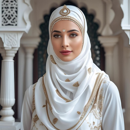 Elegant White Hijab