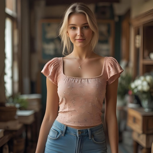 Floral Puff Sleeve Blouse