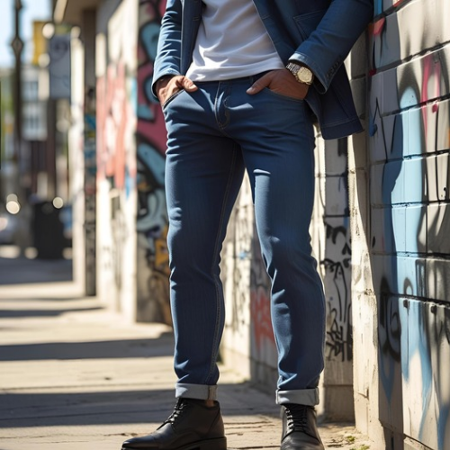 Men's Slim-Fit Blue Suit