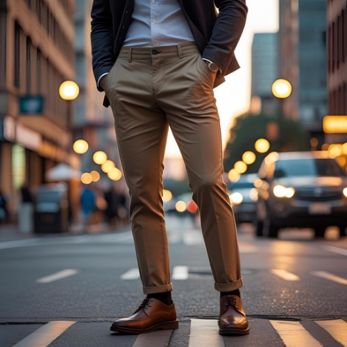 Men's Khaki Dress Pants