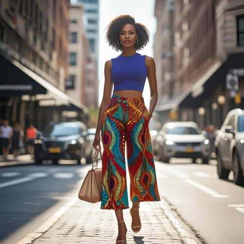 Colorful Wide-Leg Pants