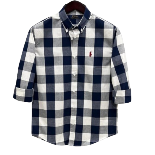 Checkered Button-Up Shirt