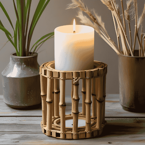 Bamboo Candle Holder