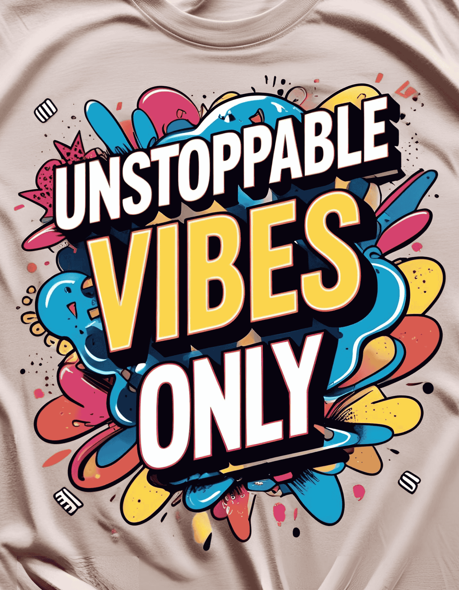 Unstoppable Vibes T-Shirt Customizable T-shirt  with Design 300BDT Delivery Charge Applicable
