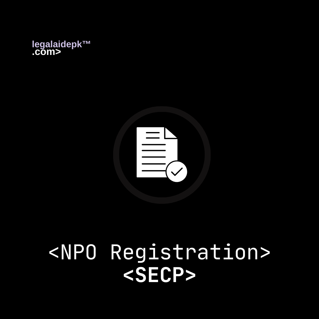 Non-Profit Organization (NPO) Registration with SECP